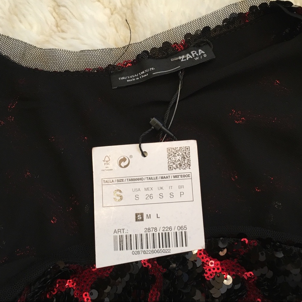 HP 🎉🎉 Zara sequin v-neck sleeveless dress S NWT - Picture 5 of 8